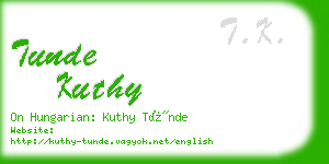 tunde kuthy business card